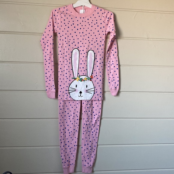 Long John Rabbit Pajamas Set In Organic Cotton Size 12 - Picture 3 of 8